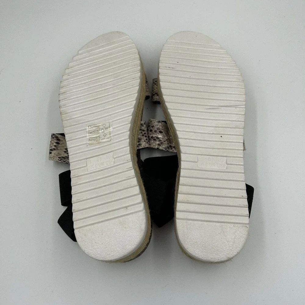 Soho Elite Sandals Womens Size 10 Faux Snake‎ Strappy Espadrille Platform Cork